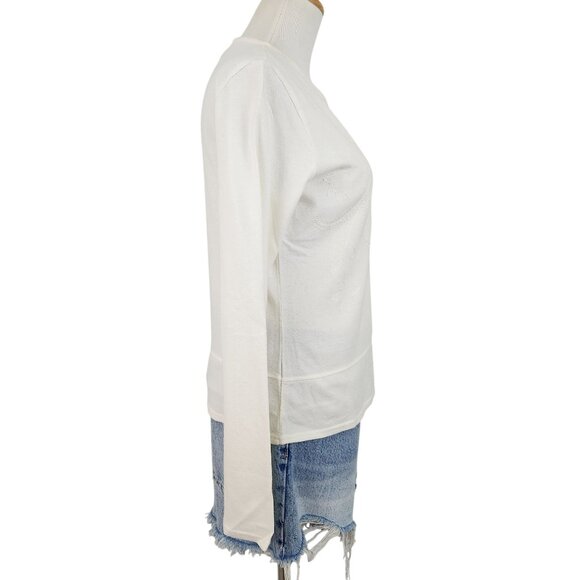 Woolrich Top Women's Small Round Neck Long Sleeve Floral Embroidered Vintage - Picture 3 of 12